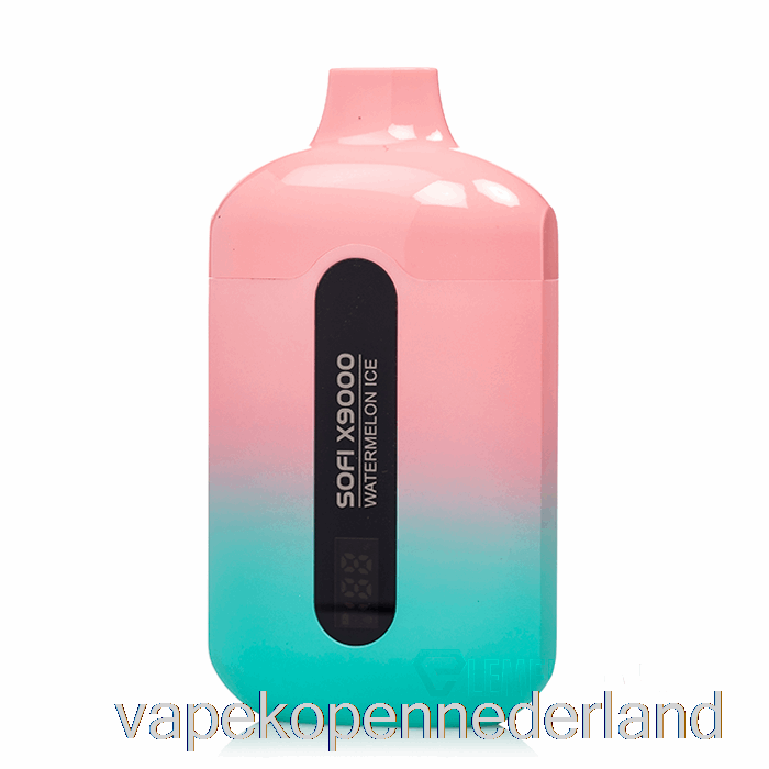Elektronische Sigaret Vape Sofi X9000 0% Nul Nicotine Slim Wegwerpwatermeloenijs